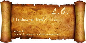 Lindwurm Orália névjegykártya